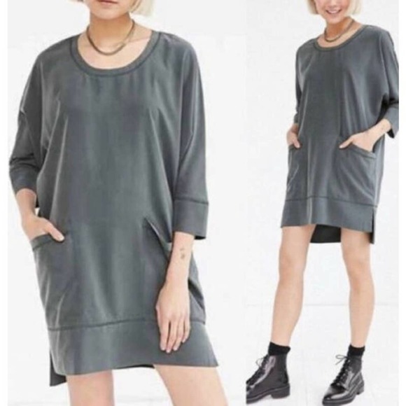 Urban Outfitters Dresses & Skirts - UO Silence + Noise satin pocket tunic dress